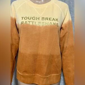 MOTHER tough break rattlesnake crew neck pull on sweatshirt~SMALL~